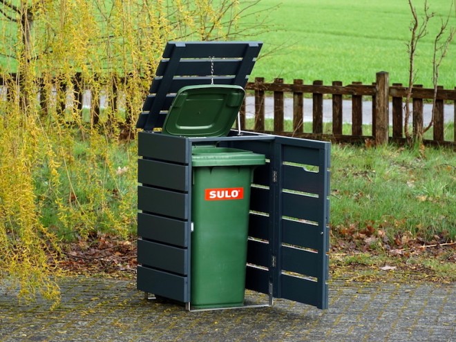 Liter Made - Mülltonnenbox - in Holz 120 1er heimisches Germany